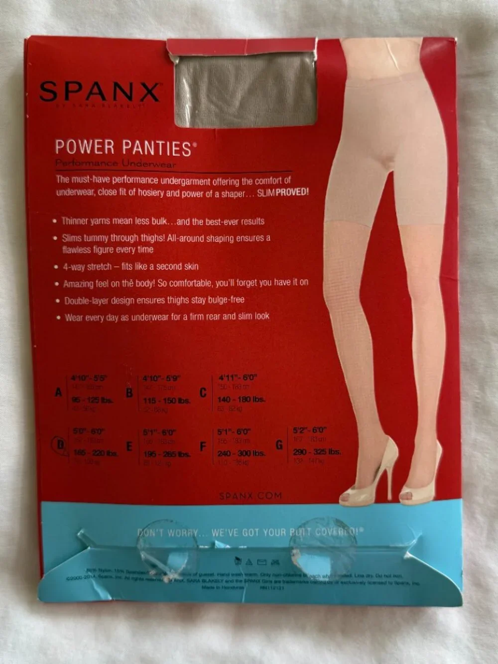 SPANX Power Panties Performance Underwear Shapewear – Size D | New in Package